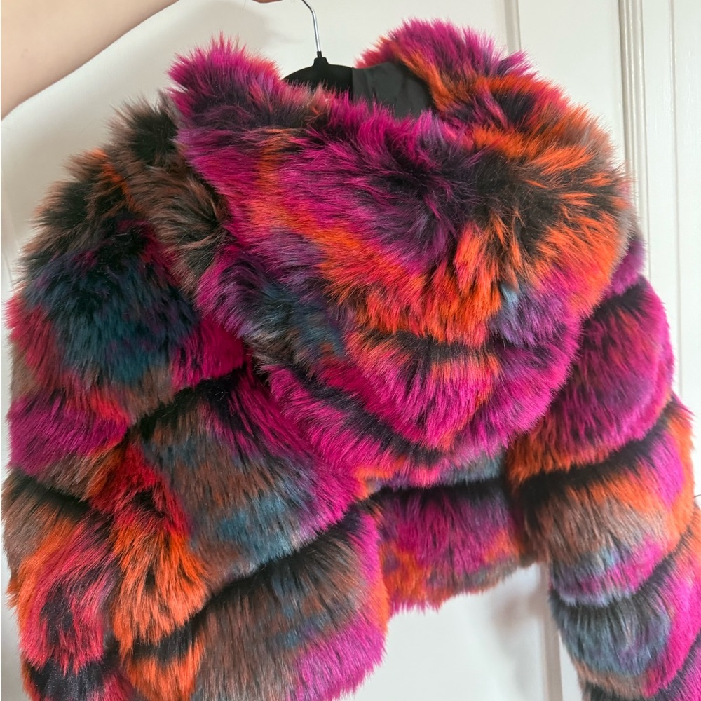Cropped Furry Festival Coat